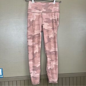 Fabletics PowerHold Nude Camouflage High-Waisted 7/8 length Small